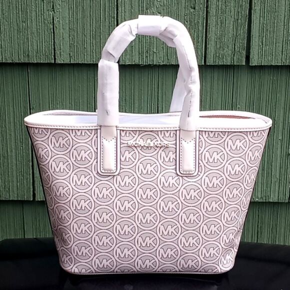 Michael Kors Jodie Small Logo Jacquard Tote Bag - Picture 1 of 7